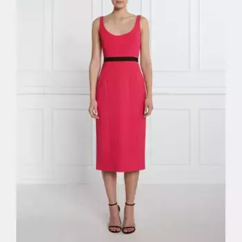 Оливковое платье Pinko, фуксия
