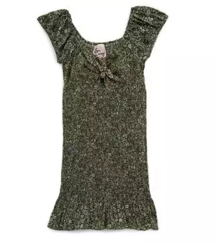 Оливковое платье со сборками и открытыми плечами Love Daisy, оливковый