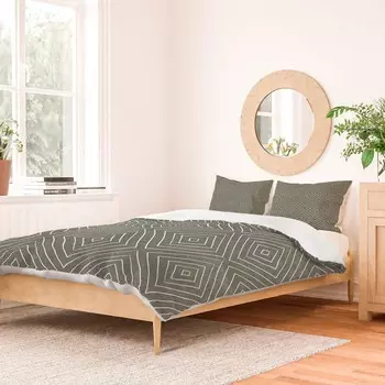 Оливковое пуховое одеяло Little Arrow Design из полиэстера с плетением бриллиантов Deny Designs, цвет Polyester