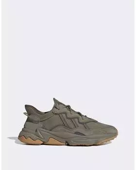Оливковые кроссовки adidas Originals Ozweego
