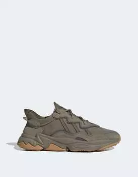 Оливковые кроссовки adidas Originals Ozweego