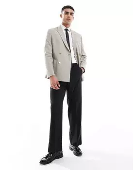 Оливковый свадебный пиджак скинни с золотыми пуговицами ASOS DESIGN