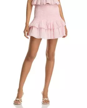 Оллин Мини-юбка LoveShackFancy, розовый