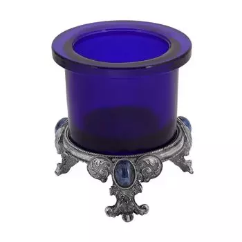 Оловянный синий подсвечник 1928 года по обету