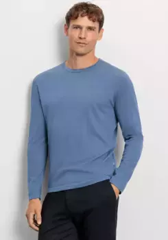 OLYMP Свитер с круглым вырезом "OLYMP Knit Casual", круглый вырез, голубой