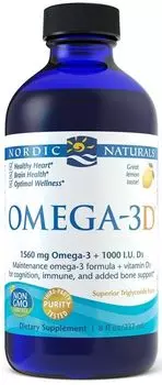 Омега-3 кислоты с витамином D3 Nordic Naturals Omega-3D 1560 Mg Lemon, 237 мл