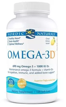 Омега-3D (120 капсул) Nordic Naturals