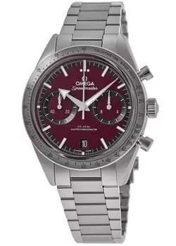 Omega Speedmaster '57 Ручной завод Бордовый циферблат Стальные мужские часы 332.10.41.51.11.001
