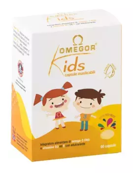 Omegor Kids Добавка с омега-3 и витаминами, 60 жевательных капсул