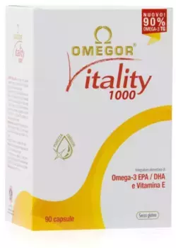 Omegor Vitality 1000 Омега3, добавка ЭПК и ДГК, 90 мягких таблеток, без глютена
