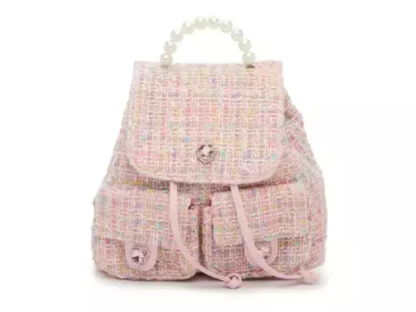 OMG Accessories Твидовый мини-рюкзак, светло-розовый