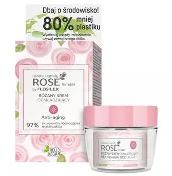 Омолаживающий дневной крем, 50 мл Flos Lek, Rose For Skin, FLOS-LEK