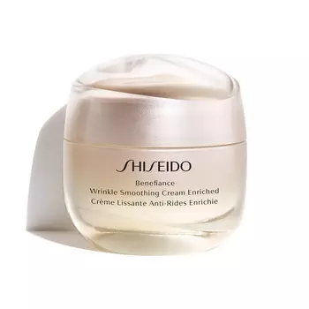 Омолаживающий крем для лица для сухой кожи benefiance wrinkle smoothing cream enriched Shiseido, 50 мл