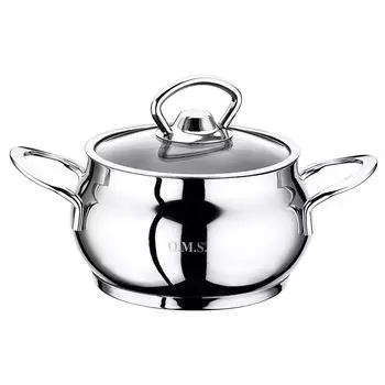 OMS кастрюли, кастрюли, суповая кастрюля, универсальная кастрюля, индукционная нержавеющая сталь 18/10, Tencere, литр, размеры: 1,7 литра - 16x10 см