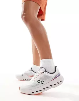 ON – Cloudsurfer Next – Бело-красные спортивные кроссовки