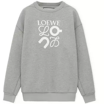 On X Толстовка унисекс серая Loewe, серый