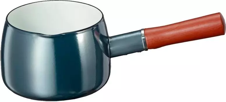 ONB-14M Эмалированная молочная кастрюля, 5,5 дюйма (14 см), 0,4 галлона (1,2 л), синий оникс Takagi Metal, Onyx Blue