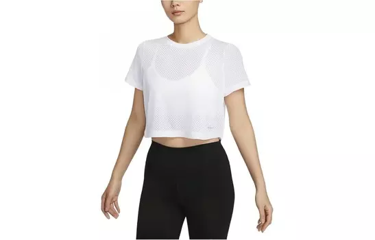 One Classic Breathable Женская футболка Dri-FIT с коротким рукавом, белая Nike