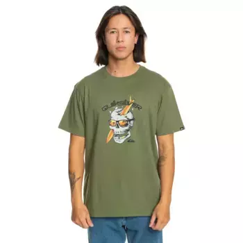 One Last Surf Quiksilver мужская футболка, зеленый