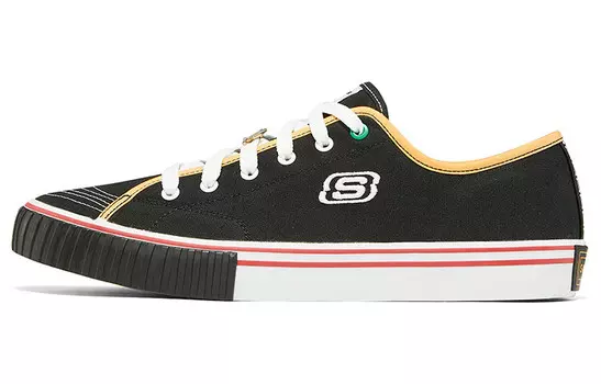 One Piece X V"lites Скейтбординг Кроссовки Мужские Низкие Черные/белые Skechers