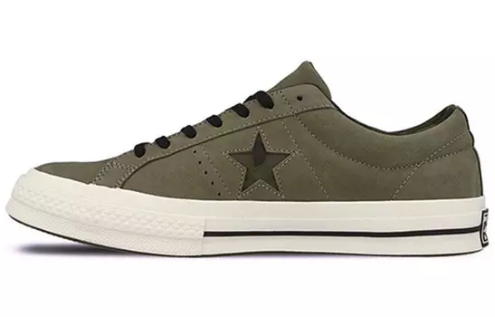 One Star Canvas Shoes Unisex Low-Top Olive Green Converse