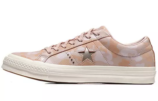 One Star Canvas Shoes Unisex Low-top Powder Converse