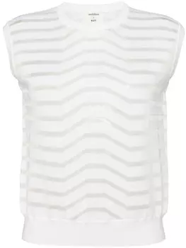 Onefifteen вязаный топ в полоску, белый