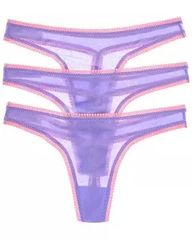 OnGossamer 3pk Hip-G стринги On Gossamer, фиолетовый