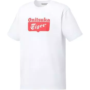 Onitsuka Tiger Футболка унисекс белая красная