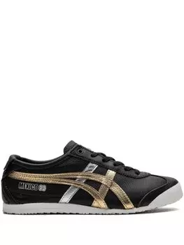 Onitsuka Tiger кроссовки Mexico 66 Black Gold Silver, черный