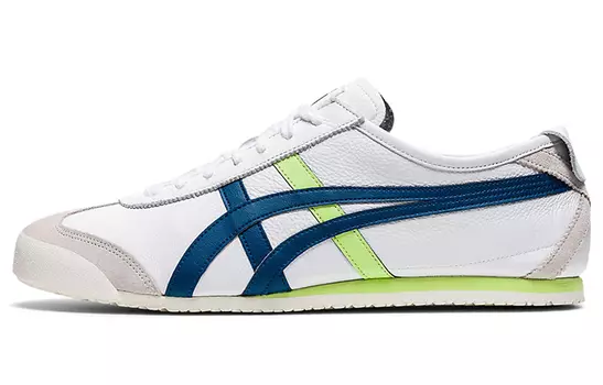 Кроссовки Onitsuka Tiger Mexico 66 Unisex, белый/синий/светло-зеленый