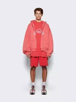 Онлайн Шорты с разрезами VETEMENTS, красный