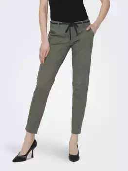 Only брюки-чиносы "ONLEVELYN REG ANKLE CHINO PANT PNT NOOS", цвет Kalamata
