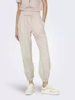 Only брюки-джоггеры "ONLPALMA REG STR LINEN MIX TRACK PNT", цвет Pumice Stone