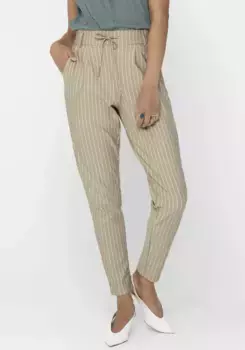 Only брюки-джоггеры "ONLPOPTRASH EASY RUSH STRIPE PNT NOOS", цвет Humus Stripes:W. Cloud Dancer