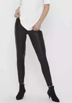 Only брюки из искусственной кожи "ONLCOOL COATED LEGGING NOOS JRS", черный