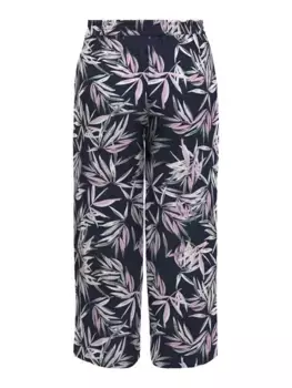 Only брюки палаццо "ONLNOVA LIFE CROP PALAZZO PANT AOP PTM", цвет Sky Captain Aop:476 True Leaf