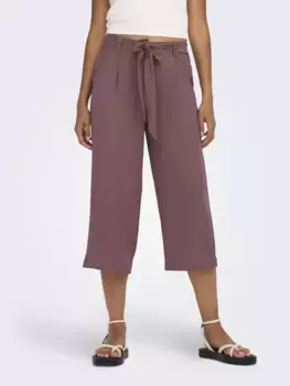 Only брюки-палаццо "ONLWINNER PALAZZO CULOTTE PANT NOOS PTM", однотонные или в полоску, цвет Rose Brown