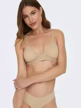 Only бюстгальтер без косточек "ONLTRACY BONDED BRA RIB TOP", цвет Nomad