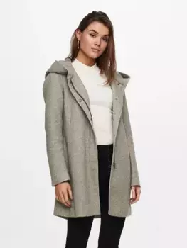 Only длинная куртка "ONLSEDONA LIGHT COAT OTW NOOS", с капюшоном, цвет Walnut Detail:Melange W. Pumice Stone