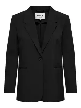Only длинный блейзер "ONLASTRID LIFE L/S UNL FIT BLAZER CC TLR", черный
