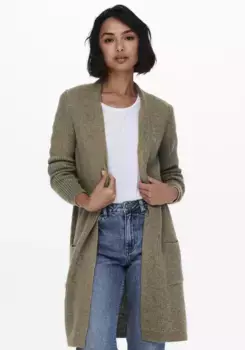 Only длинный кардиган "ONLJADE L/S CARDIGAN KNT NOOS", цвет Col. Caribou Melang