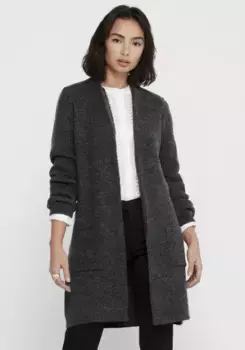 Only длинный кардиган "ONLJADE L/S CARDIGAN KNT NOOS", серый