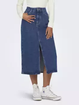 Only джинсовая юбка "ONLBIANCA MIDI SKIRT DNM REA NOOS", синий