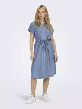 Only джинсовое платье "ONLPEMA HANNOVER SS DNM SH DRESS", синий