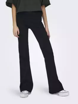 Only джинсы Bootcut "ONLWAUW MID FLARED ZIP CUT DNM", черный