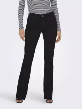 Only джинсы буткат "ONLBLUSH MID FLARED DNM REA2343 NOOS", черный