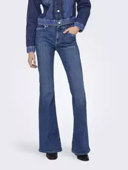 Only джинсы буткат "ONLCHERYL MW RETRO FLARED CUTLINE DNM FG", синий
