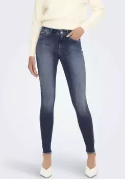 Only джинсы до щиколотки "ONLBLUSH MID SK ANK RAW DNM", синий