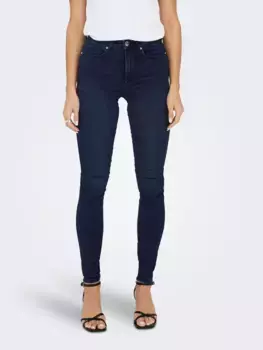 Only джинсы с завышенной талией "ONLROYAL HW SKINNY PIM DNM EXT", синий